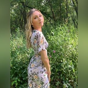 Astr The Label Floral Ruffle Dress